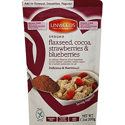 Linwoods Flaxseed Cocoa Strawberries & Blueberries Ground - 7.1 Oz - Image 2