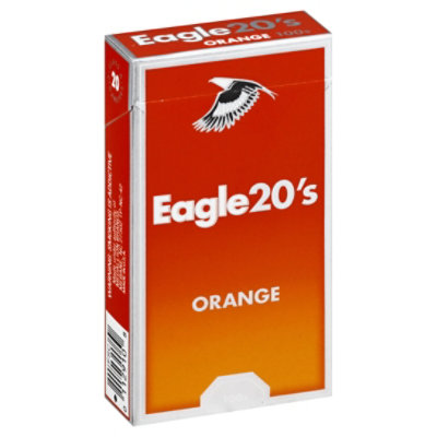 Eagle 20's Cigarettes, Orange 100's, Flip-top Box