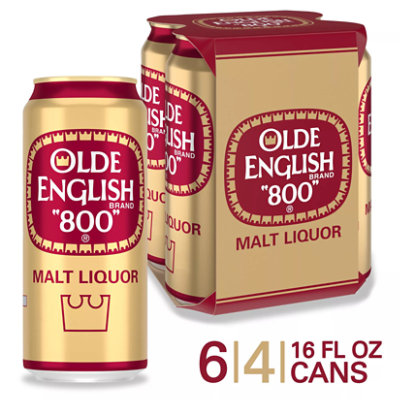 Olde English 800 American Style Malt Liquor Beer 5.9% ABV Cans - 4-16 Fl. Oz. - Image 1