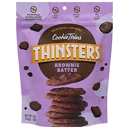 Thinsters Cookie Thins Deliciously Crunchy Brownie Batter - 4 Oz - Image 3