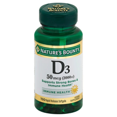 Natures Bounty Vitamin D3- 2000 Iu Caplets - 100 Count - Image 1