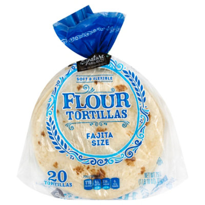 Signature SELECT Fajita Flour Tortillas Size 20 Count - 26 Oz