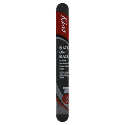 Kiss Black-On-Black Nail File Coarse/Medium 100/180 - 1 ea - Image 1