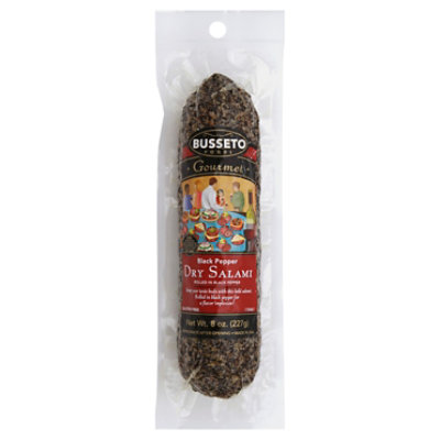 Busseto Gourmet Salami Dry Black Pepper - 8 Oz - Image 1
