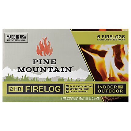 Pine Mountain Firelogs 2-Hour Fire - 6 Count - Image 3
