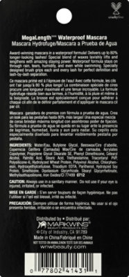 Wet N Wild MegaLength Mascara Waterproof Very Black C143 .27 Oz - Image 3