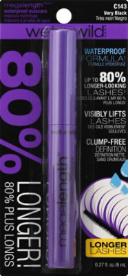 Wet N Wild MegaLength Mascara Waterproof Very Black C143 .27 Oz - Image 2