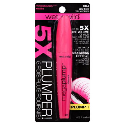 Wet N Wild Megaplump Mascara Very Black C144 .27 Oz