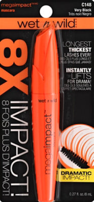 Wet N Wild Mascara MegaImpact Very Black C148 .27 Oz