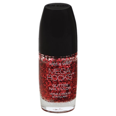 Wet N Wild Mega Rocks Nail Color Glitter Always in the Pit 496D .42 Oz