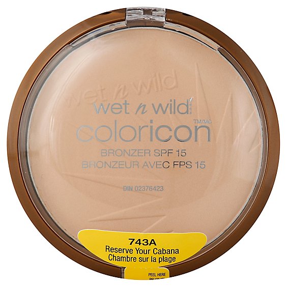 Wet N Wild Coloricon Bronzer SPF 15 Reserve Your Cabana 743A .46 Oz