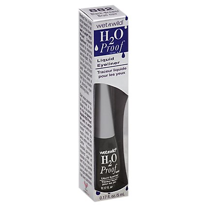 Wet N Wild H2O Proof Eyeliner Liquid Black-Brown 882 .17 Oz - Image 1