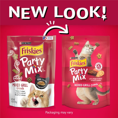 Purina Friskies Party Mix Chicken Beef And Salmon Cat Treats - 2.1 Oz - Image 2