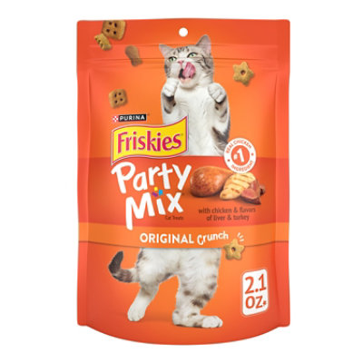 Friskies Cat Treats Party Mix Chicken Liver & Turkey - 2.1 Oz