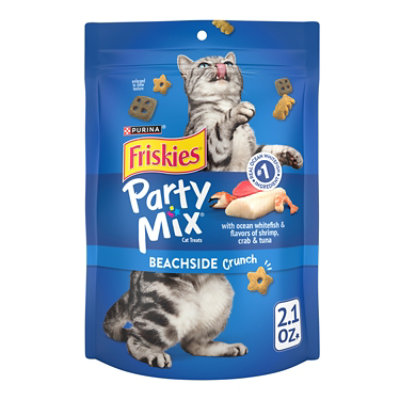 Purina Friskies Party Mix Ocean Whitefish And Flavors Of Shrimp Cat Treats - 2.1 Oz - Image 1