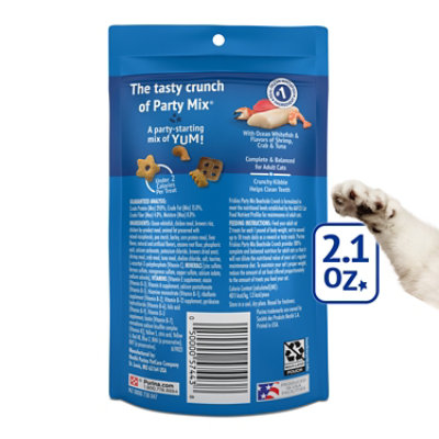 Purina Friskies Party Mix Ocean Whitefish And Flavors Of Shrimp Cat Treats - 2.1 Oz - Image 5