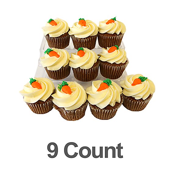 Bakery Cupcake Carrot 9 Count - Each