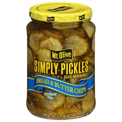 Mt. Olive Simply Pickles Bread & Butter Chips - 24 Fl. Oz. - Image 2