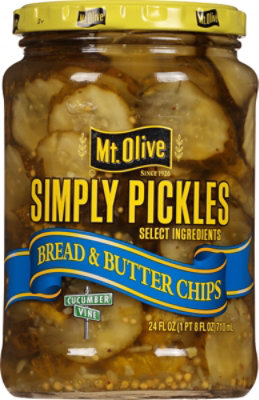 Mt. Olive Simply Pickles Bread & Butter Chips - 24 Fl. Oz. - Image 1