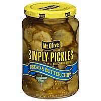 Mt. Olive Simply Pickles Bread & Butter Chips - 24 Fl. Oz. - Image 1