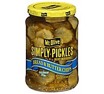 Mt. Olive Simply Pickles Bread & Butter Chips - 24 Fl. Oz.
