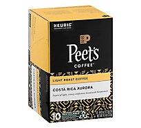 Peet's Coffee Costa Rica Aurora Light Roast Coffee K Cup Pods - 10 Count