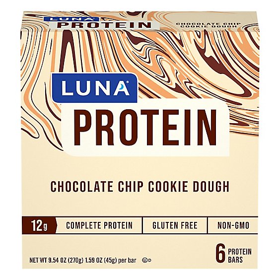 Luna Protein Bar Chocolate Chip Cookie Dough - 6-1.59 Oz