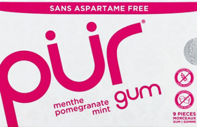 Prgum Gum Pomegranate Mint Sugar-Free - 9 Count - Image 2