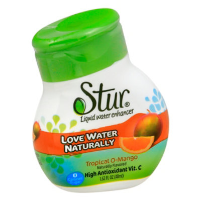 Stur Orange Tropical O-Mango Liquid Water Enhancer - Case of 6/1.62 oz