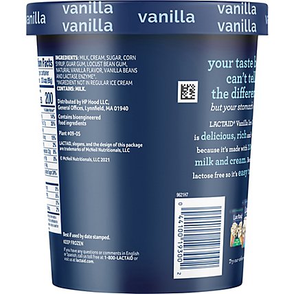 Lactaid Ice Cream Lactose Free Vanilla - 1 Quart - Image 6