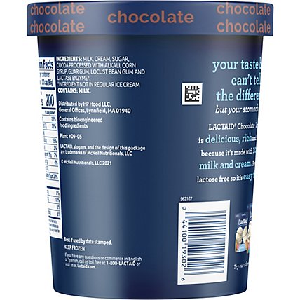 Lactaid Ice Cream Lactose Free Chocolate - 1 Quart - Image 6