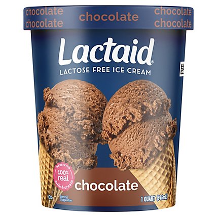 Lactaid Ice Cream Lactose Free Chocolate - 1 Quart - Image 1