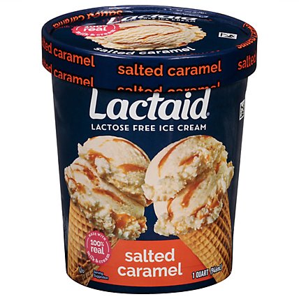 Lactaid Ice Cream Lactose Free Salted Caramel Chip Tub - 1 Quart - Image 3