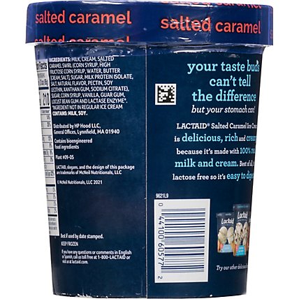 Lactaid Ice Cream Lactose Free Salted Caramel Chip Tub - 1 Quart - Image 6
