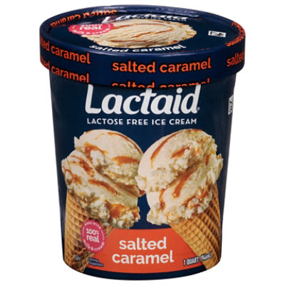 Lactaid Ice Cream Lactose Free Salted Caramel Chip Tub - 1 Quart