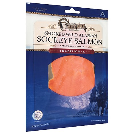 Echo Falls Salmon Sockeye Smoked Wild Alaskan - 4 Oz