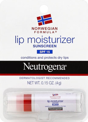Neutrogena Norwegian Formula Lip Moisturizer Sunscreen Spf 15 - 0.15 Oz - Image 2