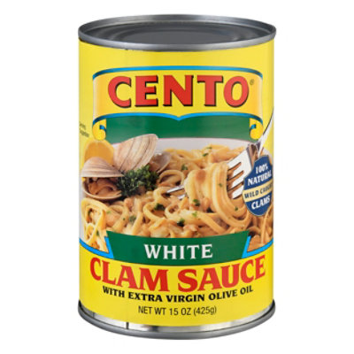 CENTO Clam Sauce White with Extra Virgin Olive Oil Can - 15 Oz - Image 3