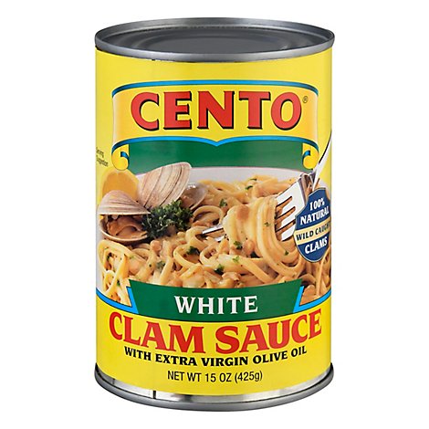 CENTO Clam Sauce White with Extra Virgin Olive Oil Can - 15 Oz