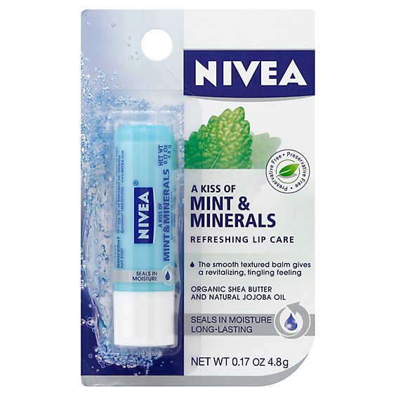 Nivea Lip Care Refreshing Mint & Minerals - .17 Oz