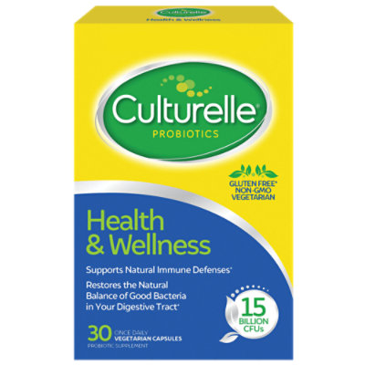 Culturelle Probiotic Supplement Health & Wellness Vegetarian Capsules - 30 Count