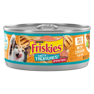 Friskies Cat Food Wet Tasty Treasures Chicken & Cheese - 5.5 Oz - Image 1