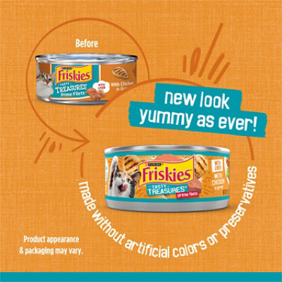 Friskies Cat Food Wet Tasty Treasures Chicken & Cheese - 5.5 Oz - Image 4