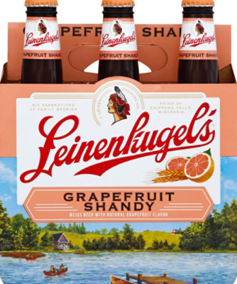 Leinenkugel's Grapefruit Shandy Beer Bottles 4.2% ABV - 6-12 Fl. Oz.