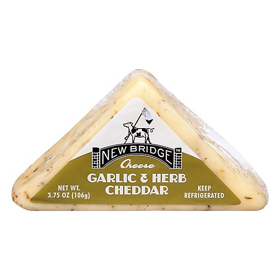 New Bridge Cheese Cheddar Garlic Mini - 0.50 Lb