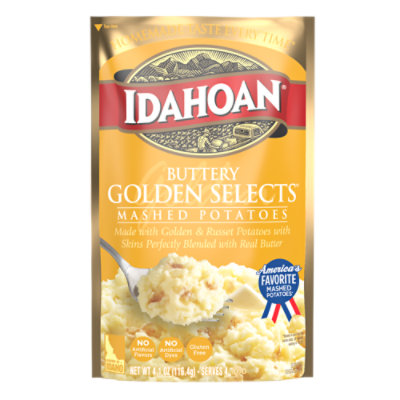 Idahoan Mashed Potatoes Golden Selects Buttery Pouch - 4.1 Oz