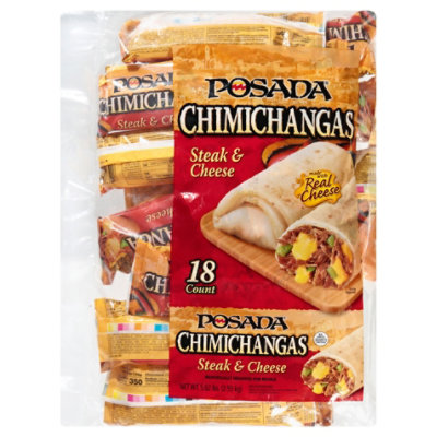 El Monterey® Signature Shredded Steak & Three-Cheese Chimichanga 5 oz.  Single Serve, Mexican