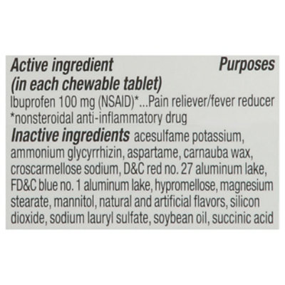 Signature Select/Care Ibuprofen Childrens Strength Chewable Tablet Grape 100mg - 24 Count - Image 3