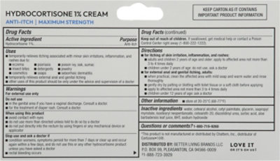 Signature Select/Care Cream Anti Itch Hydrocortisone 1% With Healing Aloe Maximum Strength - 2 Oz - Image 4