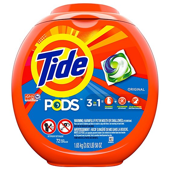 Tide PODS Original Liquid Laundry Detergent Pacs - 72 Count